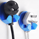 Set Of 2 Cuddle Hook, Self Adhesive Plug Holder, Multipurpose Wall Hook, Wall Plug Hook Bracket, Punch Power Cord Socket Hook, Household Practical Gum Hooks