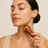 Kansa Wand Facial & Body Massager | Teak Wood Ayurvedic Massage Tool