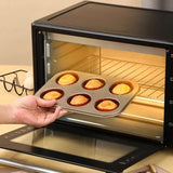 Non Stick Muffin Tray, Cupcake Muffin Tart Shells Mold, Cupcake Baking Tray, Bakeware Kitchen Accessories, Baking Pan Tool, Round Biscuit Pan