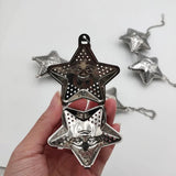 Star Tea Mesh Infuser, Stainless Steel Tea Strainer, Reusable Tea Filter With Chain Hook, Spice, Herb, Tea Seasoning Filter, Large Capacity Tea Infuser for Kitchen Bar Restaurant, Spice Filter Drinkware Gadget Kitchen Tools Accessories
