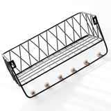 Criss Cross Wall Shelf, Creative Home Wall Hook, Iron Grid Wall-mounted Storage Rack, Home Ornaments Display Holder, Simple Nordic Wrought, Decoration Housekeeper, Living Room Kitchen Wall Storage Organizer