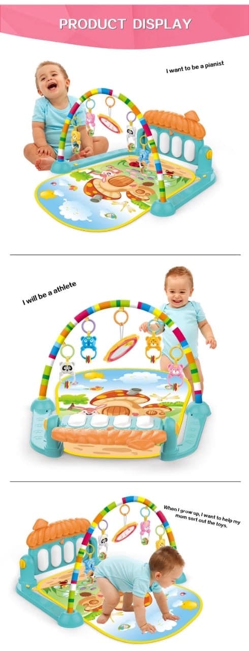 Baby Musical Play Mat, Children's Musical Play Mat, 3 in 1 Baby Play Mat, Carpet Educational Rack