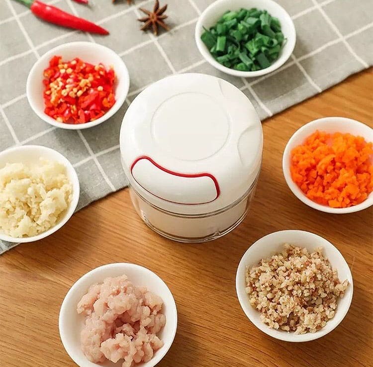 Mini Chopper, Multifunctional Hand Held Vegetable Chopper, Hand Pull String Food Chopper, Manual Food Processor