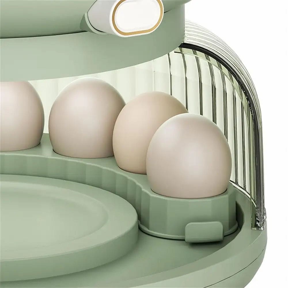 Cereal Divider Bucket, Multipurpose Rotating Kitchen Storage Box, 6 Grid 360° Rotating Grain Rice Dispenser,  Sealed Cereal Dispenser Rice Tank, Dry Food Rotating 6 Storage Container With Egg Groove Shelf, Multi Grid Food Storage Container For Kitchen