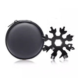 Amazing 18 In 1 Multifunctional Wrench Key, Camping Outdoor Survive Tools, Stainless Steel Snowflake Wrench, Star Anise Screwdriver Home/Outdoor Emergency Spanner,  Snowflake Bottle Opener, Household Handy Survival Gadget