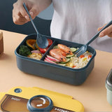 Camera Lunch Box, Microwave Lunch Box With Spoon Fork, Hermetic Food Fruit Storage Container, Portable Children Kids Student Bento Box, Kids School Lunch Box, Student Sealed Lunch Box