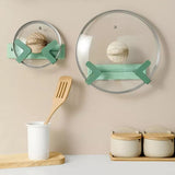 Multifunctional Punch Free Pot Cover Rack, Pot Lid Rack, Wall Mounted Pot Lid Holder, Adjustable Kitchen Cabinet Storage, Household Pot Cover