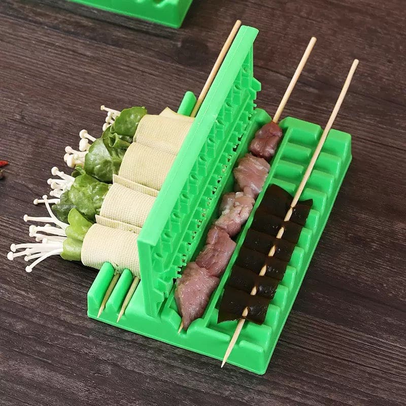 BBQ Stringing Machine, Multifunction Quickly Skewer Machine, Artifact Mutton Shashlik Skewer, BBQ Barbecue Stringing Machine, Outdoor Barbecue Supplies Accessories Barbecue Gadgets