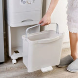 3 Layer Trash Bin, Kitchen Gargabe Can, Recyclable Vertical Trash Cabinet,  Household Waste Bin With Wheels, Large Plastic Cube Storage Bins Basket With Lid, Household Classification Bucket, 42L Three-layer Kitchen Separation Trash Can