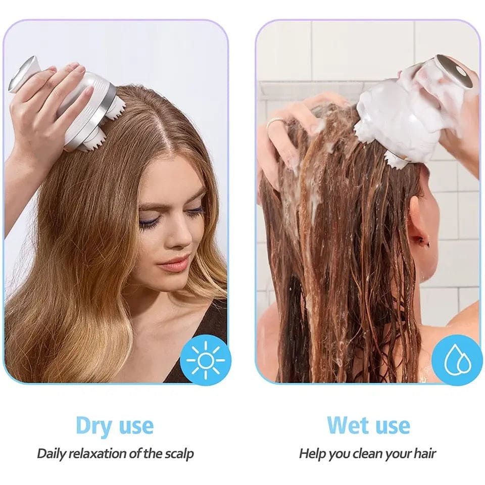 Cat Claw Head Massager, Electric Head Massager, Wireless Scalp Massager, Long Grasping Hand Scalp Massager, Automatic Rotate Massager, Portable Silicon Head Muscle Relaxing Device, Handheld Head Scratcher, Handheld Head Scratcher