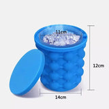 Silicone Ice Bucket, Fast Cold Ice Bucket, Space Saving Ice Genies Ice Ball Maker, Portable Silicon Ice Cube Maker