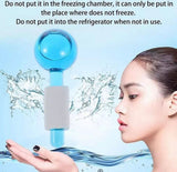 2 Pcs Crystal Ice Hockey, Energy Face Eye Massaging Globes, Face Lifting Anti Wrinkles Ice Roller, Anti Aging Health And Skincare Tool