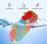 Pop Pencil Case For School Stationary, Silicone Bubble Toy Stationery Storage Bag, Silicon Sensory Stress Relieve Game