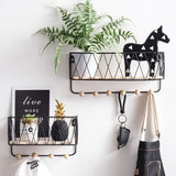 Criss Cross Wall Shelf, Creative Home Wall Hook, Iron Grid Wall-mounted Storage Rack, Home Ornaments Display Holder, Simple Nordic Wrought, Decoration Housekeeper, Living Room Kitchen Wall Storage Organizer