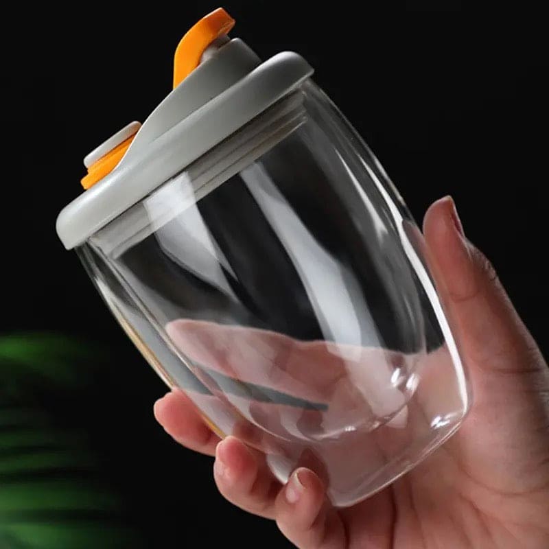 Double Wall Glass, Transparent Insulated Coffee Cup, Transparent Double Layer Wall Glass Cup, Cute Portable Water Cup, Double Wall Glass Cup