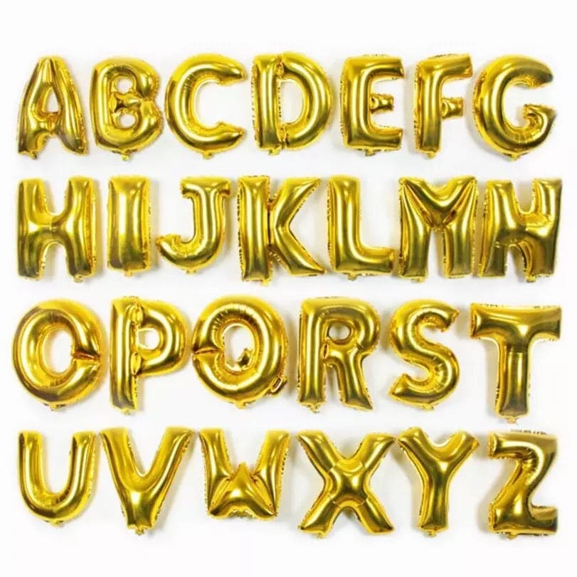Foil Letters Balloons, Birthday Alphabets Foil Balloons, Customize Metallic Foil, Birthday Wedding Decor Wedding Supplies