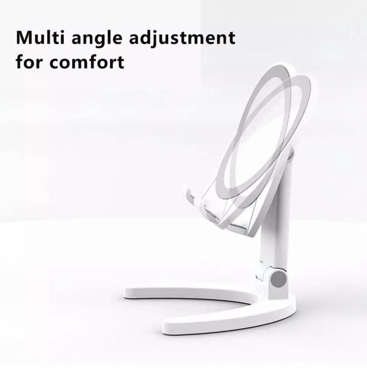Foldable Desktop Phone Tablet Holder With Mirror, Foldable Support Desk Mobile Phone Holder Stand, Adjustable Desk Phone Holder With Make-up Mirror, Portable Design Mobile Phone Holder