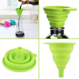 Flexible Silicone Foldable Kitchen Funnel, Liquid Oil Hopper Tool Kitchen Funnels for Bottle Liquid Transfer