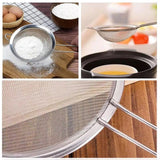 Stainless Steel Wire Fine Mesh Oil Strainer, Strainer Skimmer Mesh Sieve Colander, Kitchen Soy Milk Filter, Strainer Scoop Kitchen Mesh Colander, Juice and Tea Strainer,  Pastry Tool Kitchen Accessories