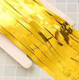 Birthday Party Back Drop, Metallic Tinsel Foil Fringe Curtains, Back Drop Foil Curtains, Shiny Tinsel Foil Fringes Curtain, Party Decorations Party Celebrations