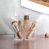 Acrylic Makeup And Brush Holder, Wavy Acrylic Makeup Brush and Cosmetic Holder, Makeup Brush Organizer