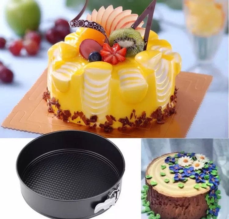 Set Of 3 Carbon Non Stick Pan, Round And Heart Cake Pan Set, Steel Nonstick Leakproof Cheesecake Pans, Mini Cake Molds