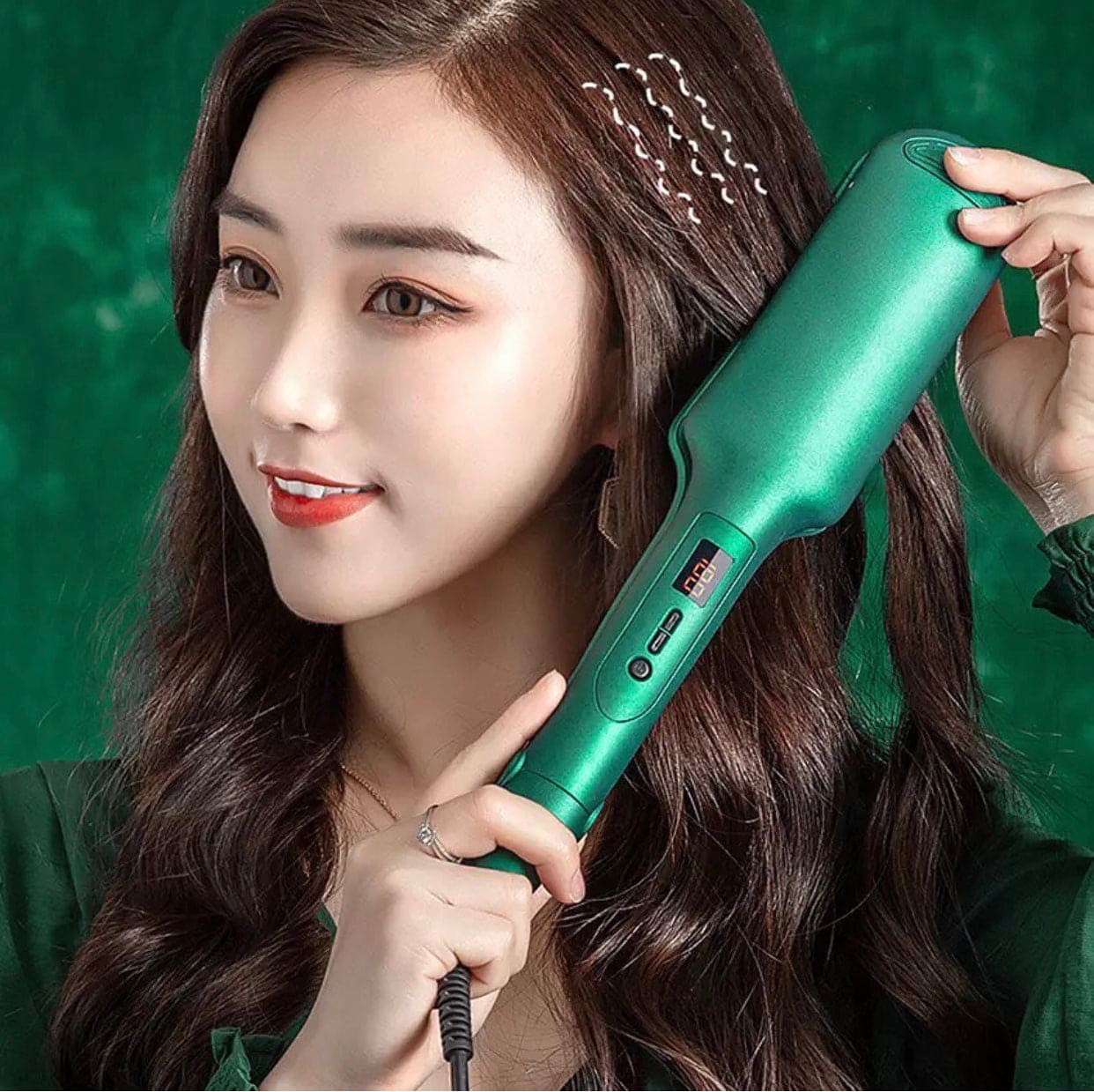 Professional Ceramic Fluffy Corn Curling Flat Iron, Fluffy Splint Professional Hair Straightener, Professional Volumizing Hair Crimping Iron