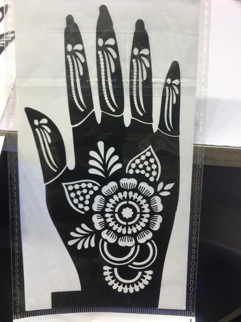 Professional Henna Stencil Temporary Hand Tattoo, Body Art Sticker, Temporary Hand Mehndi Tattoo, Body Art Sticker, Wedding Tool Flower Tattoo Stencil