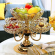 Multilayer Candy Platter, European Metal Fruit Bowl, Creative Light Luxury Snack Candy Plate,  Home Living Room Coffee Table Tray, Decorations Fruit Bowl, Rotatable Fruit Basket