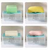 Soap Shower Box With Sponge Rollers, Foam Soap Dispenser with Roller and Drain, 2 in 1 Soap Cleaning Storage Foaming Box