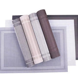 Set Of 6 Modern Elegant Double Shaded Non-Slip PVC Placemats, Washable PVC Dining Table Mats, Non-Slip Stain-Resistant Cloth For Kitchen Table, Anti-slip Hot Placemat Bowl Pad