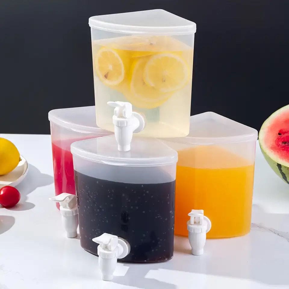 4 Grid Cold Rotating Kettle, Household Beverage Container, Cool Water Bucket, Beverage Dispenser with Spigot Water Bottle, 4L Water Bottle for Wedding Bar Outdoor Party Home Party, Water Jug With Faucet, Drink Jug Bucket, Detachable Liquid Dispenser