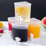 4 Grid Cold Rotating Kettle, Household Beverage Container, Cool Water Bucket, Beverage Dispenser with Spigot Water Bottle, 4L Water Bottle for Wedding Bar Outdoor Party Home Party, Water Jug With Faucet, Drink Jug Bucket, Detachable Liquid Dispenser