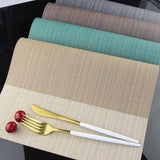 Set Of 6 Modern Elegant Double Shaded Non-Slip PVC Placemats, Washable PVC Dining Table Mats, Non-Slip Stain-Resistant Cloth For Kitchen Table, Anti-slip Hot Placemat Bowl Pad