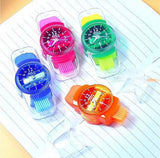 Creative 3 in 1 Pencil Sharpener, Creative Wristwatch Modelling Pencil Sharpener With Eraser And Brush