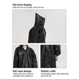 Hooded Rain Coat, Women Men Impermeable Thickened Waterproof Raincoat, Tourism Outdoor Hiking Rain Poncho Raincoat, Universal Travel Rain Jacket,  Loose Simple Long Sleeve Rain Jacket, Transparent Thickened Rain Coat
