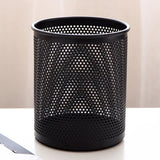 Metal Mesh Pen Holder, Pen Pencil Stationary Holder, Black Metal Stationary Organizer, Creative Metal Pen Holder, Pen Stand For Office Table, Sleek Black Stationary Cup