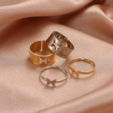 Butterfly Couple Ring, Couple Paired Ring Set, Adjustable Men/Women Couple Ring Jewellery