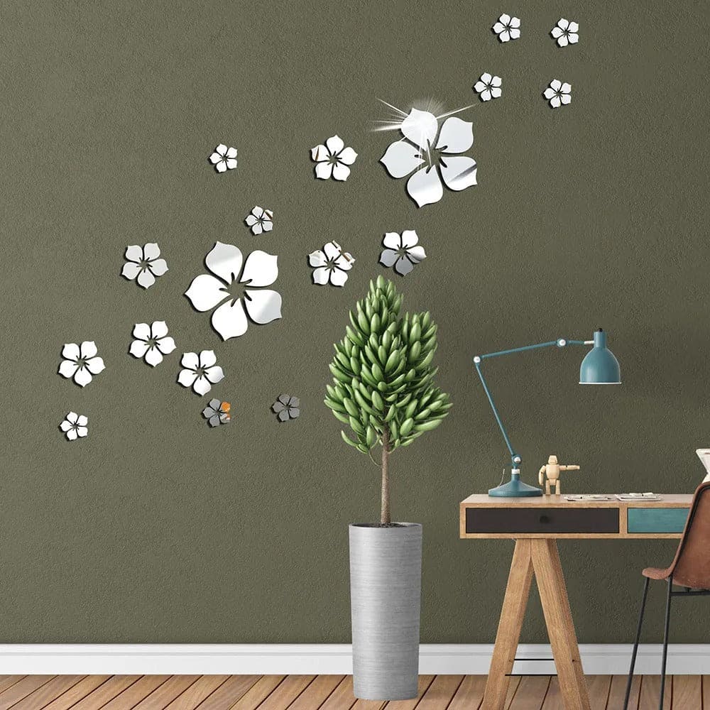 Acrylic Mirror Wall Sticker, 3D Mirror Wall Sticker, Art Home Decor Wall Decor Sticker, 3D Wall DIY Decoration For Bedroom Living Room, Waterproof Acrylic Wall Art Removeable Sticker
