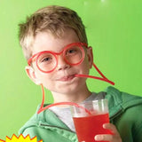 Funny Soft Flexible Straw Glasses, Plastic Drinking Straws, Crazy Fun Loop Straws, Unique Drinking Tube, Flexible Soft Drink Eyeglasses, Crazy Funky Drinking Tube For Party Supplies