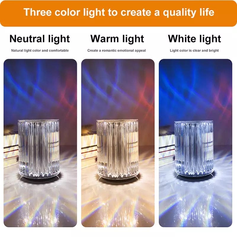 Mini Crystal Lamp, LED Crystal Table Lamp, Creativity Acrylic Diamond Bedside Lamp, Acrylic Decoration Desk Lamps, Decorative Night Lamp, Rechargeable Decoration Desk Night Lamp