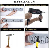 Magic Mop Holder, Multifunctional Broom Holder, ABS Mop Holder, Kitchen Bathroom Organizer Rack, Brush Broom Organizer Hanger, Household Mop Brush Hanger, 4 Position Broom And Mop Holder