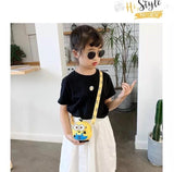 Cartoon Characters Silicone Mini Cross Body Bags, Kids Cute Cartoon Messenger Purse, Fun Coin Girls Pouch