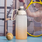 1.8L Rainbow Water Bottle, Motivational Water Bottle, Portable Large Capacity Water Dispenser Bottle, Sports Gradient Water Cup, Leakproof Reusable Water Bottle for Sports Fitness