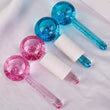 2 Pcs Crystal Ice Hockey, Energy Face Eye Massaging Globes, Face Lifting Anti Wrinkles Ice Roller, Anti Aging Health And Skincare Tool