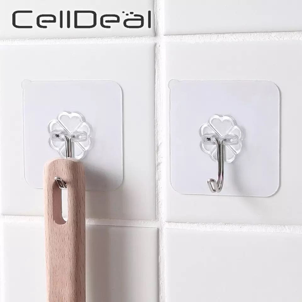 Set Of 10 Multipurpose Kitchen Wall Hook, Wall-Mounted Hanger Hook Suction Cups, Sticky Hook Suitable for Kitchen Bathroom, Adhesive Utensil Holder