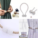 Set of 2 Colorful Magnetic Curtain Tieback, Curtain Holder, Holdbacks Decorative Curtain Clips, Buckle Strap Rope