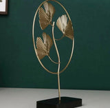 Metal Brass Golden Gingko, Mons tera Leaves Sculptor, Desktop Ornament Home Décor