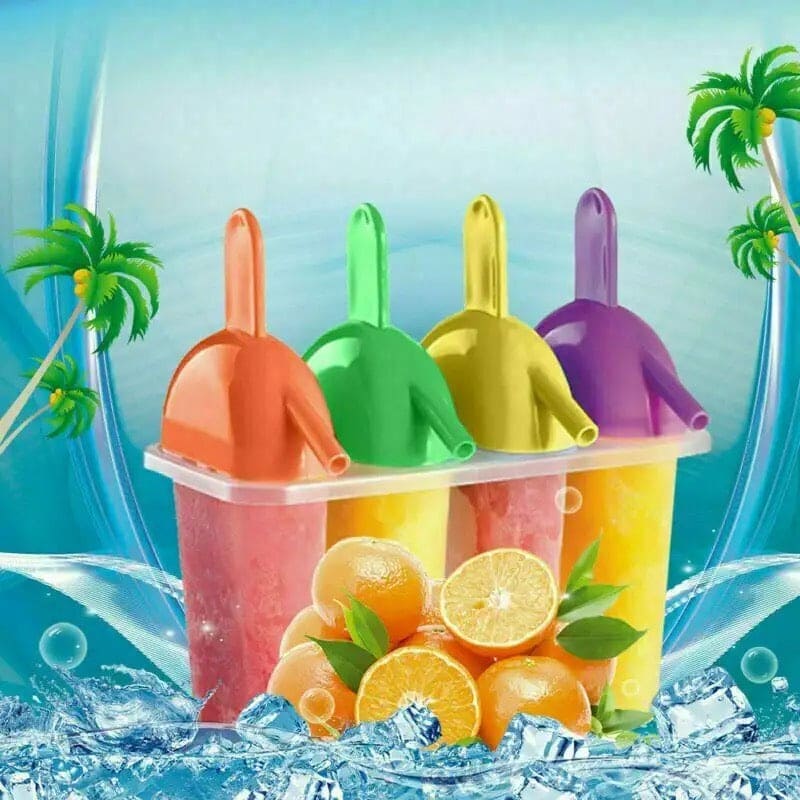 Creative Ice Cream Stick Mold, Ice Pop Lolly Maker Tray, Cream Popsicle Yogurt Mold Maker Mold, Reusable Ice Cream Molds, Homemade Freezer Ice Lolly Mold