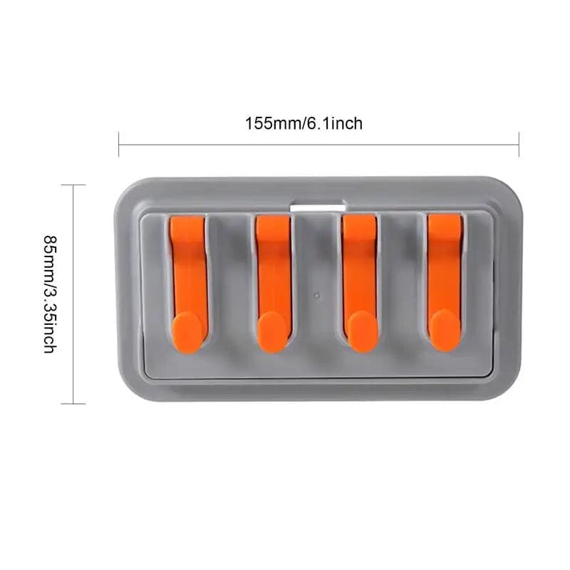 Hang Stand Holder, Kitchen Spice Organizer, Plastic Kitchen Shelf Storage Rack Wall-mounted Storage Rack, Plastic Door Hook Shelf, Coat Rack Hook